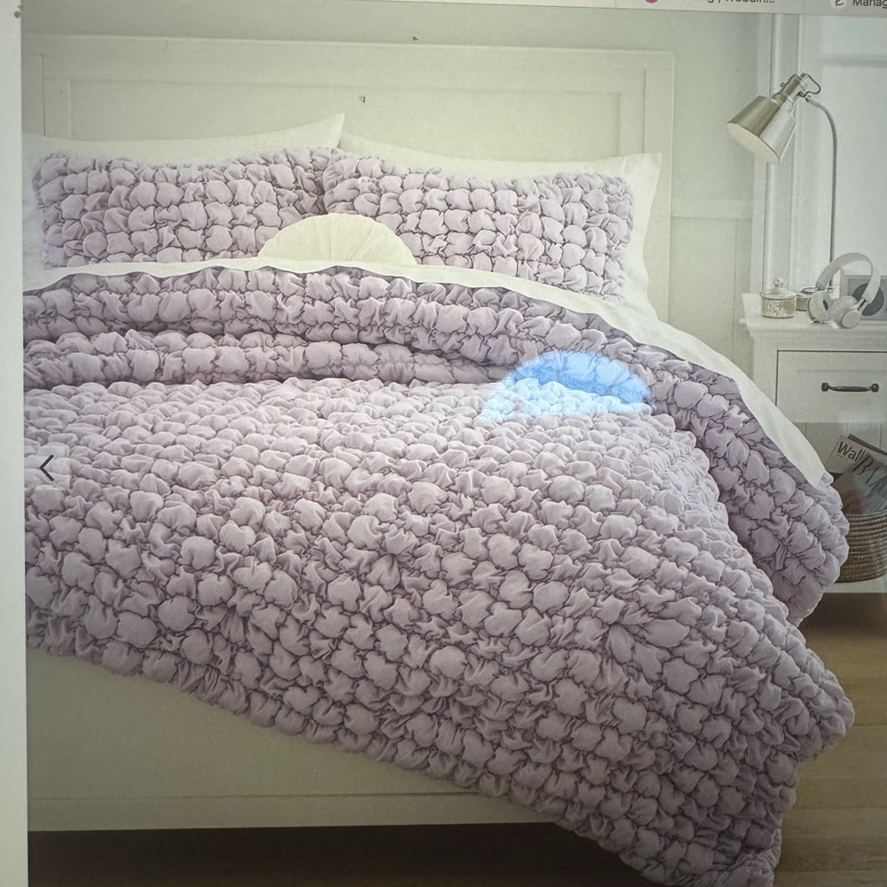Pottery Barn Lavender Textured Bedding Set